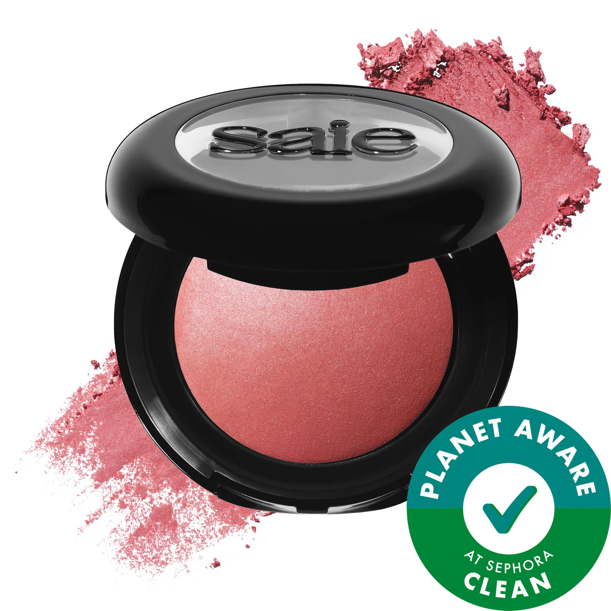 Saie SuperSuede Radiant Talc-Free Baked Powder Blush Mia .01 oz / 3 g | Sephora (US)
