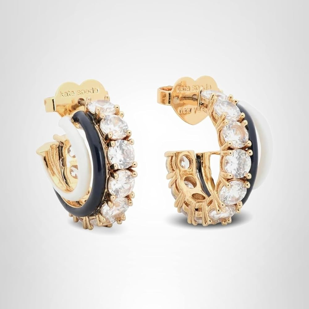 kate spade new york Hint Of Shimmer Stacked Huggies | Amazon (US)