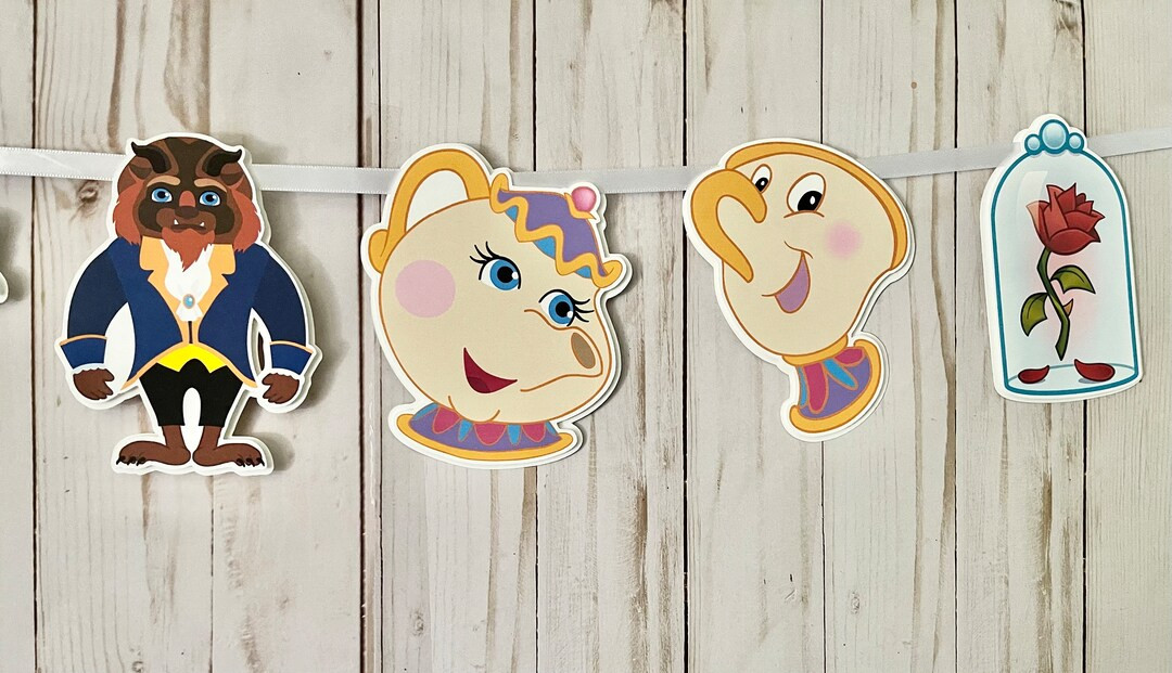 Belle the Beauty Princess Garland Birthday Banner Belle and the Beast Decorations Garland - Etsy | Etsy (US)