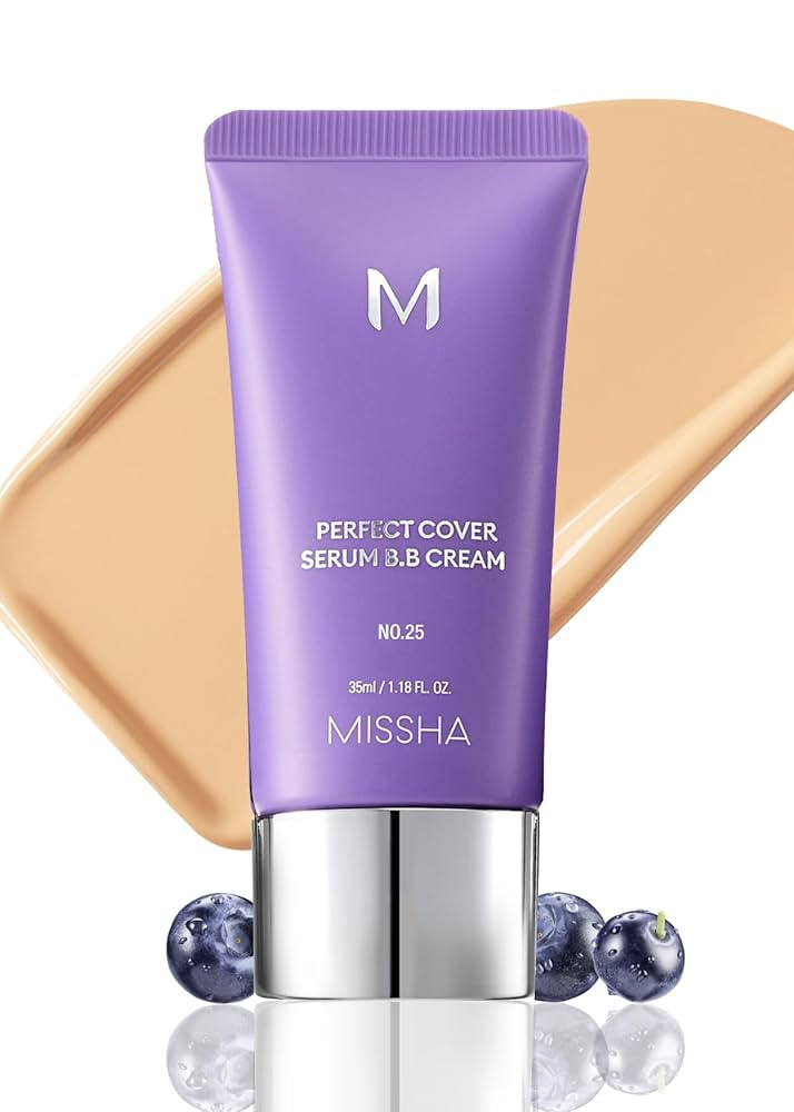 MISSHA M PERFECT COVER SERUM BB CREAM No.25 Warm Beige - Medium with Warm Undertone, Skin Tint, T... | Amazon (US)