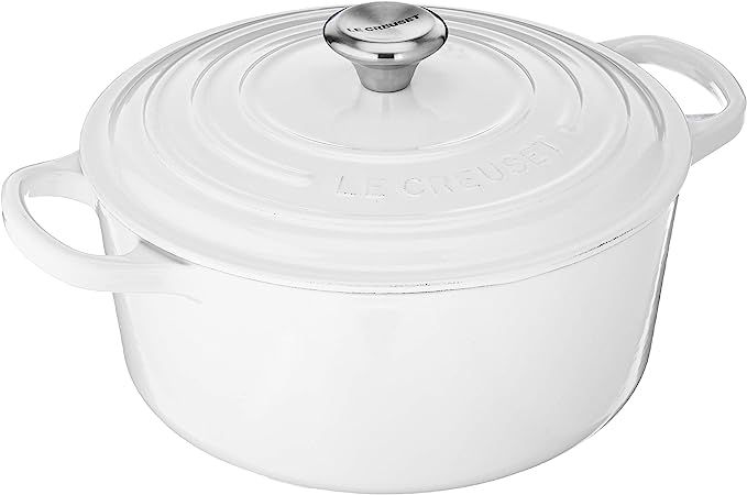 Le Creuset Enameled Cast Iron Signature Round Dutch Oven, 3.5 qt. , White | Amazon (US)