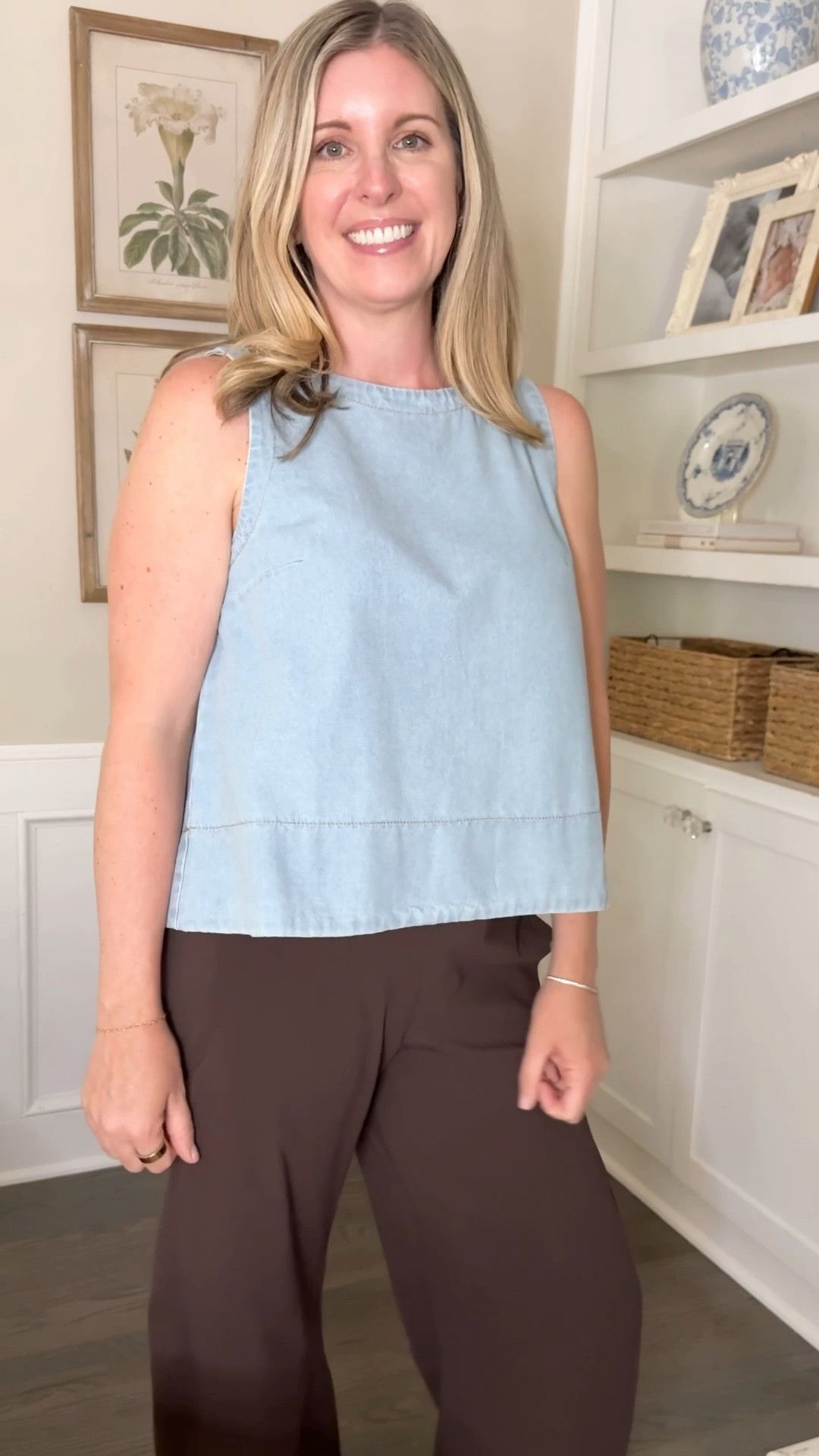 Brown and blue