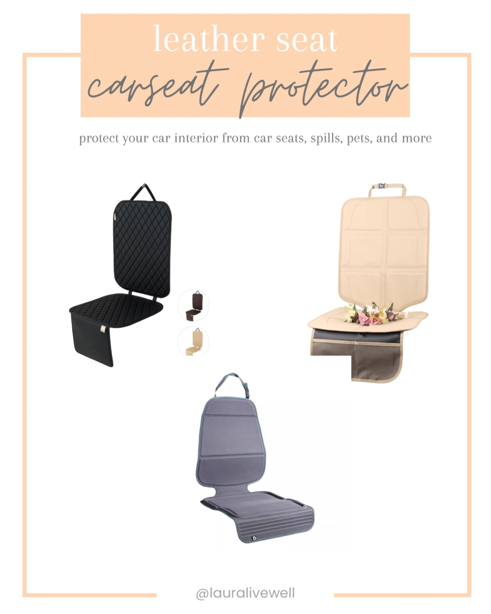 Protector your leather seats from baby car seat 

#LTKTravel #LTKBaby #LTKBump