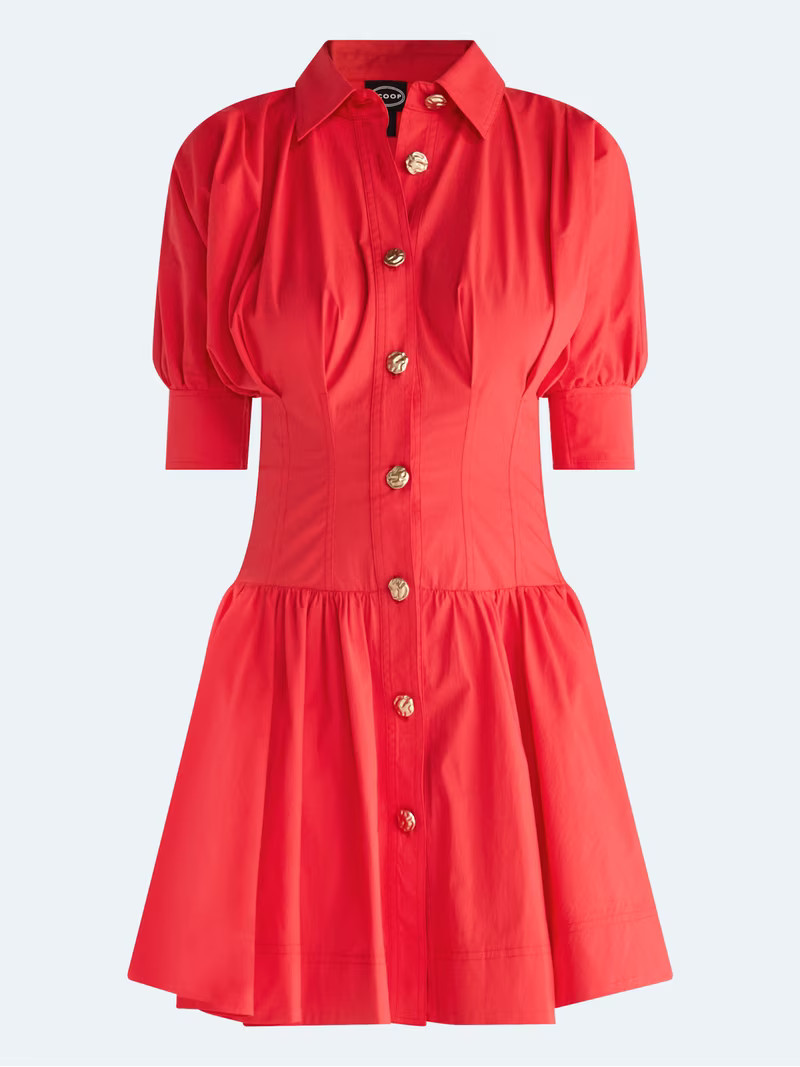 Scoop Women's and Women's Plus Mini Dress with Puff Sleeves, Sizes XS-4X | Walmart (US)