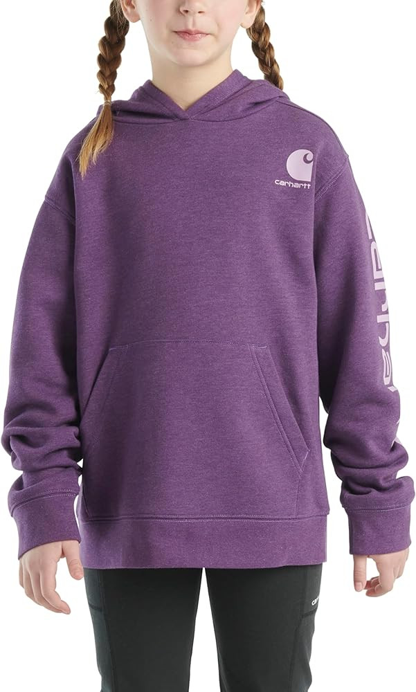 Carhartt Girls' Hoodie Fleece Pullover Sweatshirt | Amazon (US)