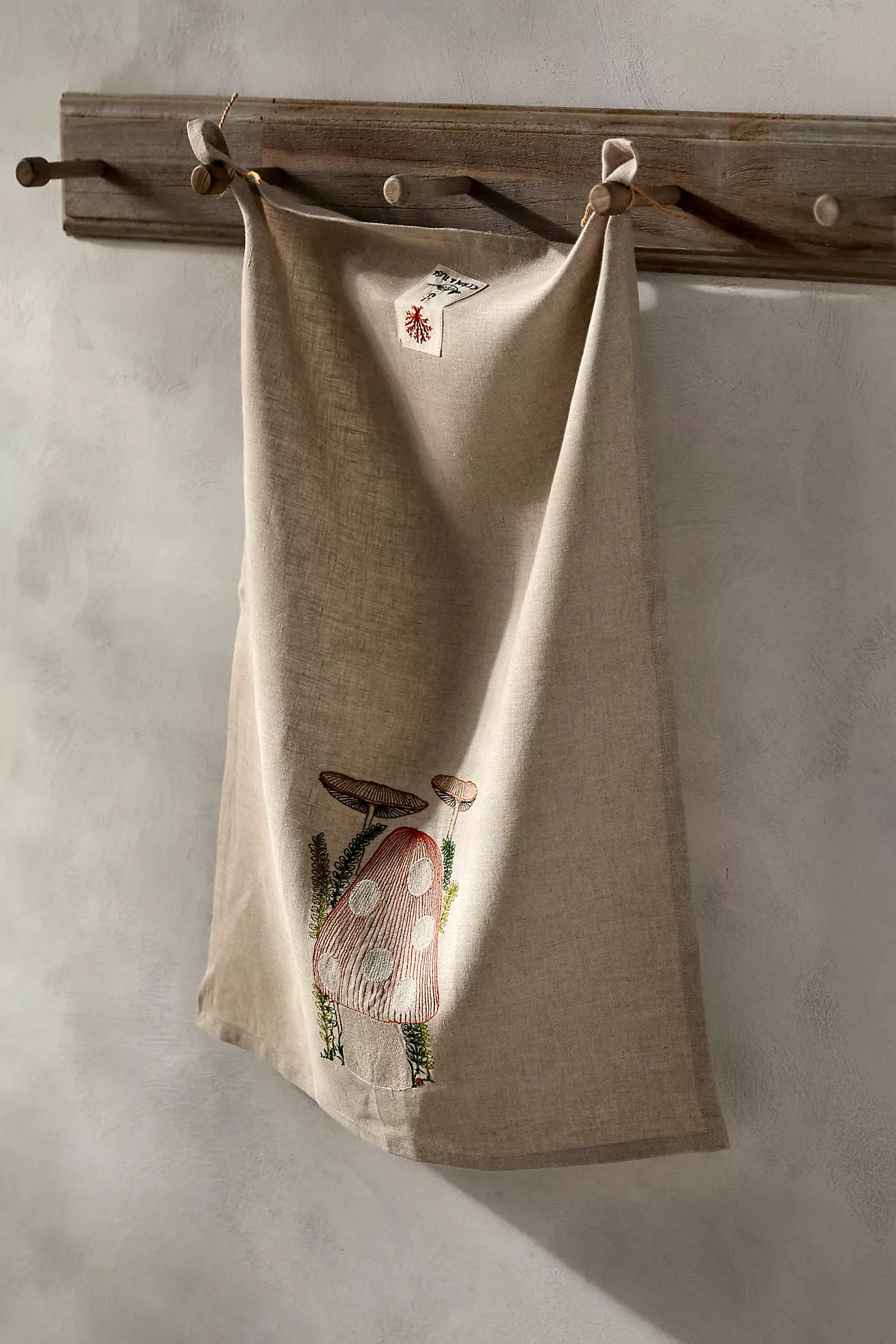 Coral & Tusk Mushroom Dish Towel | Anthropologie (US)