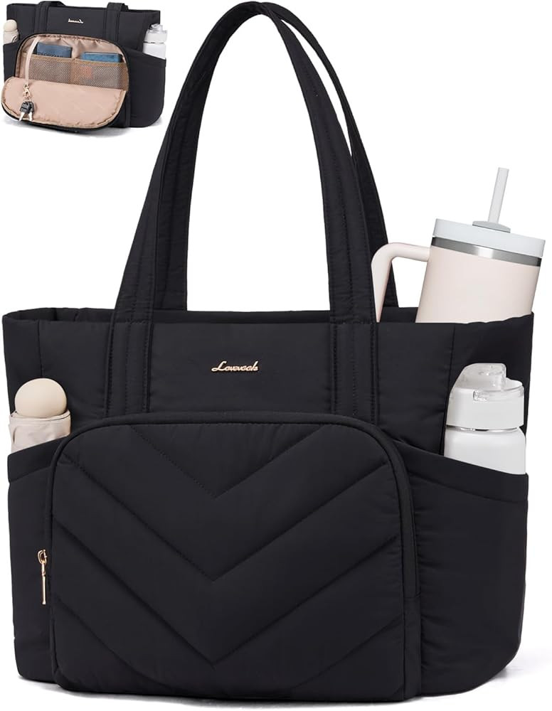 LOVEVOOK Shopper Tasche Handtasche Damen Groß, Leicht Puffer Arbeitstasche mit großem Wasserfla... | Amazon (DE)