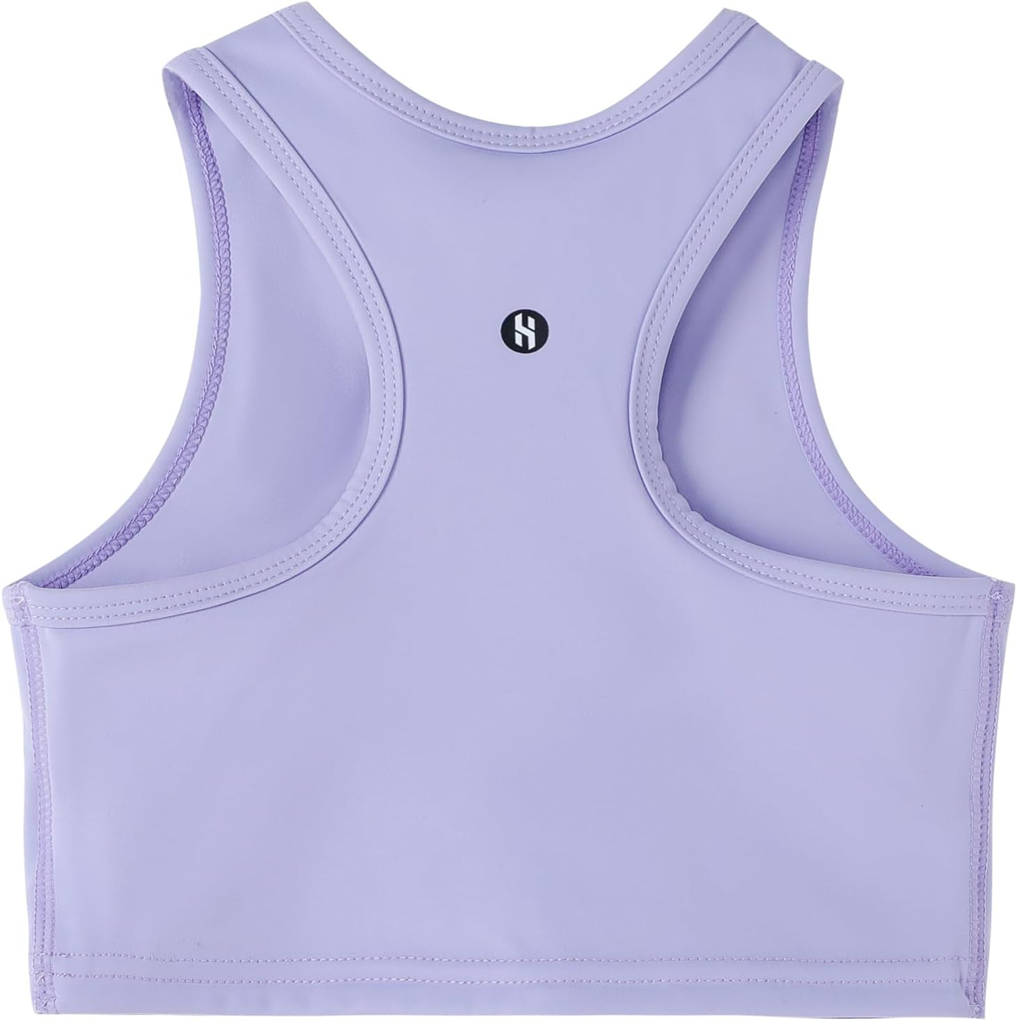 Girls Sports Bra Racerback Crop Tank Top for Kids High Neck Sleeveless Athletic Dance Top Teen 3-12Y | Amazon (US)