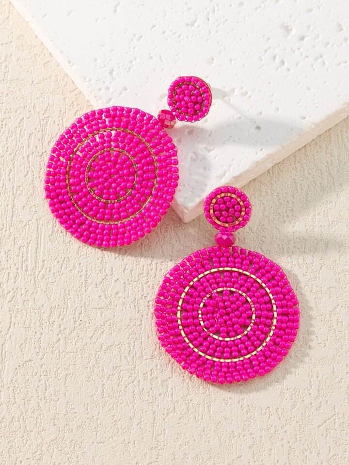 Bead Decor Round Earrings | SHEIN