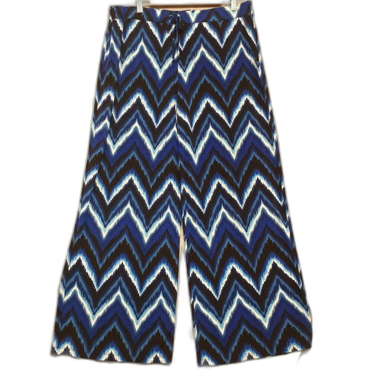 Style & Co Women's Wide leg Pants - Blue - XL | Depop US