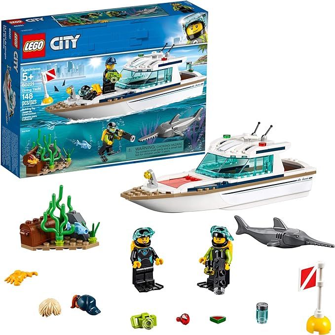 LEGO City Great Vehicles Diving Yacht 60221 Building Kit (148 Pieces) | Amazon (US)