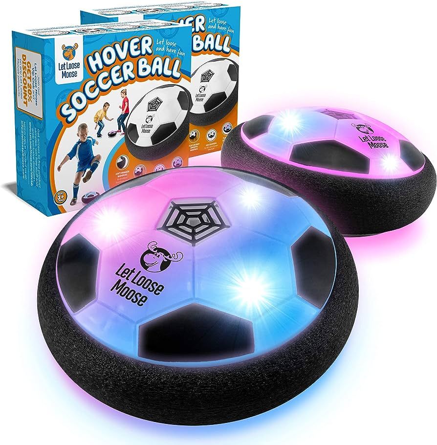 Let Loose Moose Hover Soccer Ball, Set of 2 Light Up LED Soccer Ball Toys, Fun and Active Indoor ... | Amazon (US)