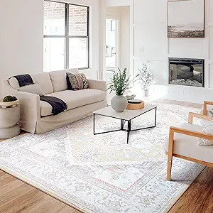 BESTSWEETIE Area Rug 8x10 Rug for Living Room, Washable Rug 8x10, Non Slip Water Repellent Floor ... | Amazon (US)