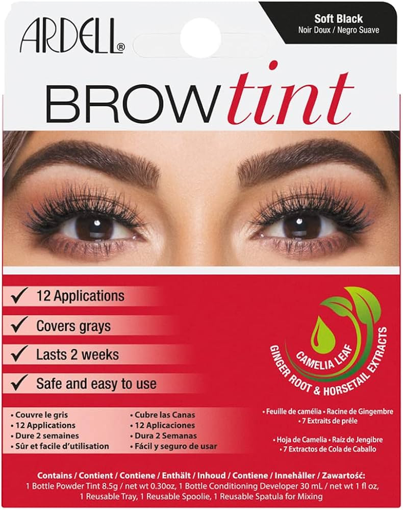 Ardell Brow Tint Soft Black, Longer-lasting Semi-permanent Brow Dye, with Natural Extracts, Compl... | Amazon (US)