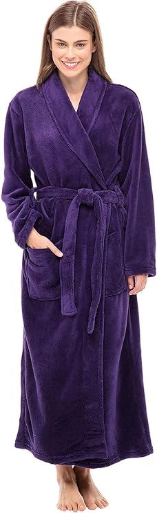 Alexander Del Rossa Women's Warm Fleece Winter Robe, Long Plush Bathrobe | Amazon (US)