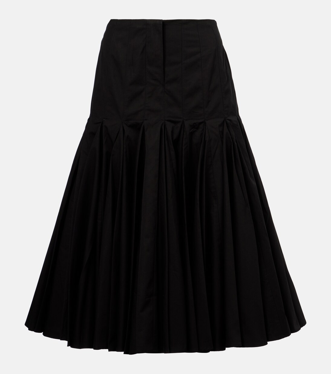 Agave flared cotton poplin midi skirt | Mytheresa (UK)