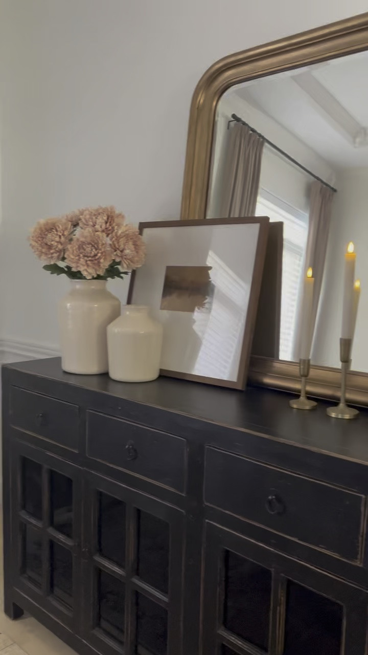 Shop my dining room for decorating inspiration! Modern organic, modern farmhouse, transitional, table lamp, fall leaves, gold mirror#LTKstyletip#LTKWatchNow#LTKStyleTip#LTKFindsUnder100

#LTKSeasonal #LTKHome