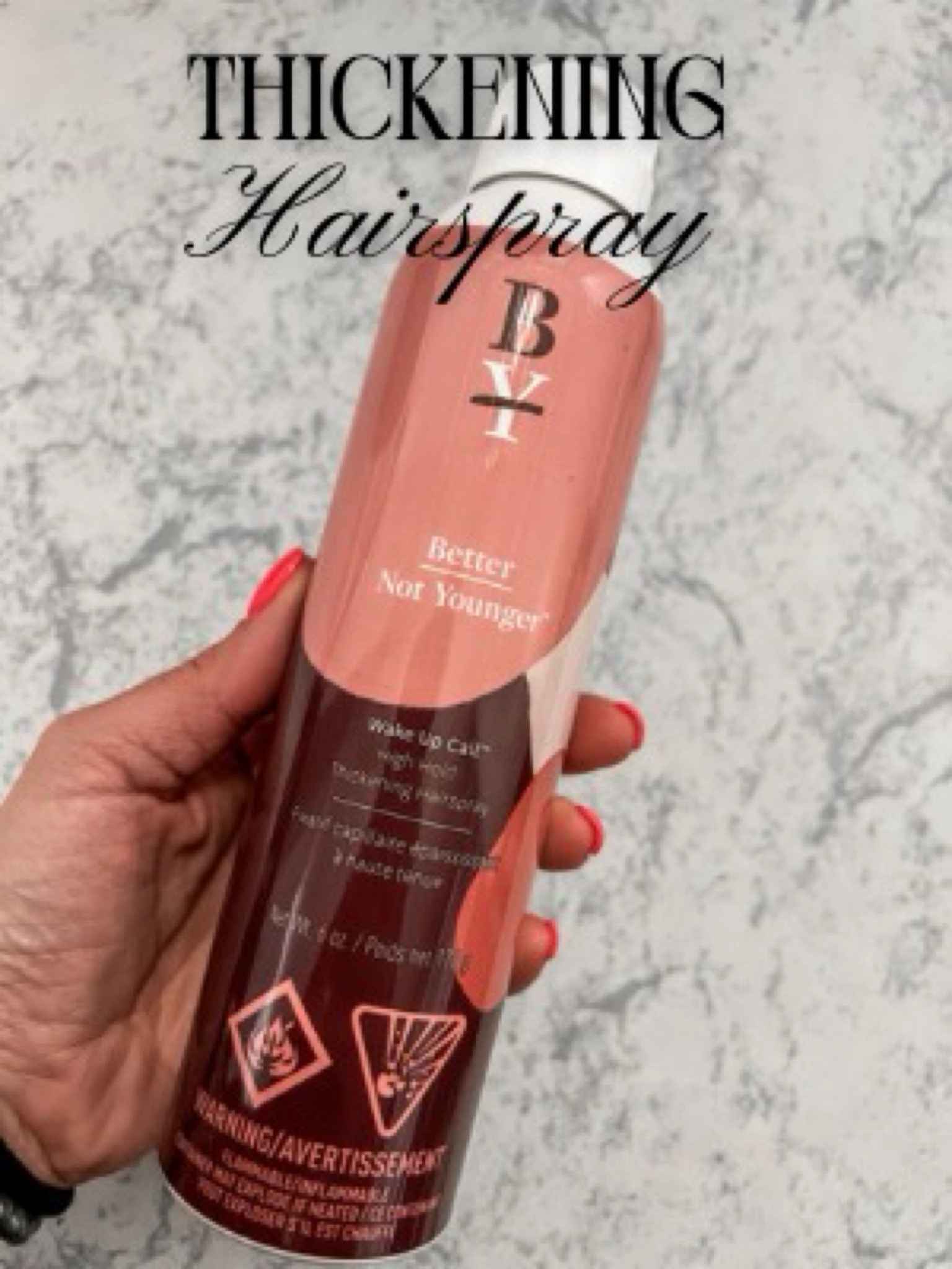 Hair thickening spray | Thin Hair Hack | Thin hair tip | Better Not Younger Thickening Spray | Beauty Tip | Hair Tip

#LTKfindsunder50 #LTKover40 #LTKbeauty