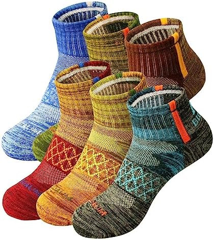 BIOAUM Men's Athletic Socks Size 10-13 - 6 Pairs Cotton Quarter Socks for Running, Workout, Work | Amazon (US)