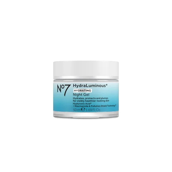 No7 HydraLuminous+ 2% Hyaluronic Acid Night Gel, 1.69 fl oz | Walmart (US)