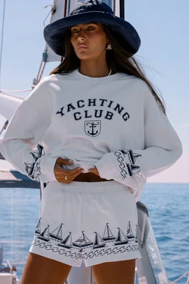 Devyn Oversized Sweatshirt Regatta Anchor | Beach Riot