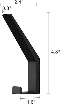 Coat Hooks Wall Mounted Towel Hook Heavy Duty Aluminum Double Robe Hanger for Bathroom Kitchen Of... | Amazon (US)