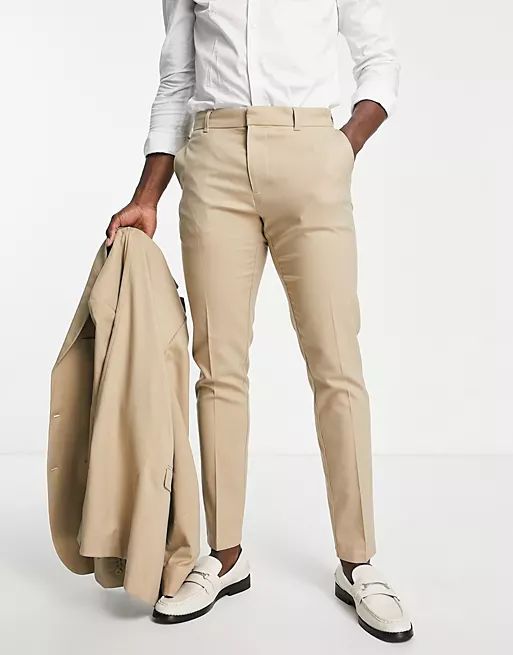 New Look skinny pants in tan | ASOS (Global)