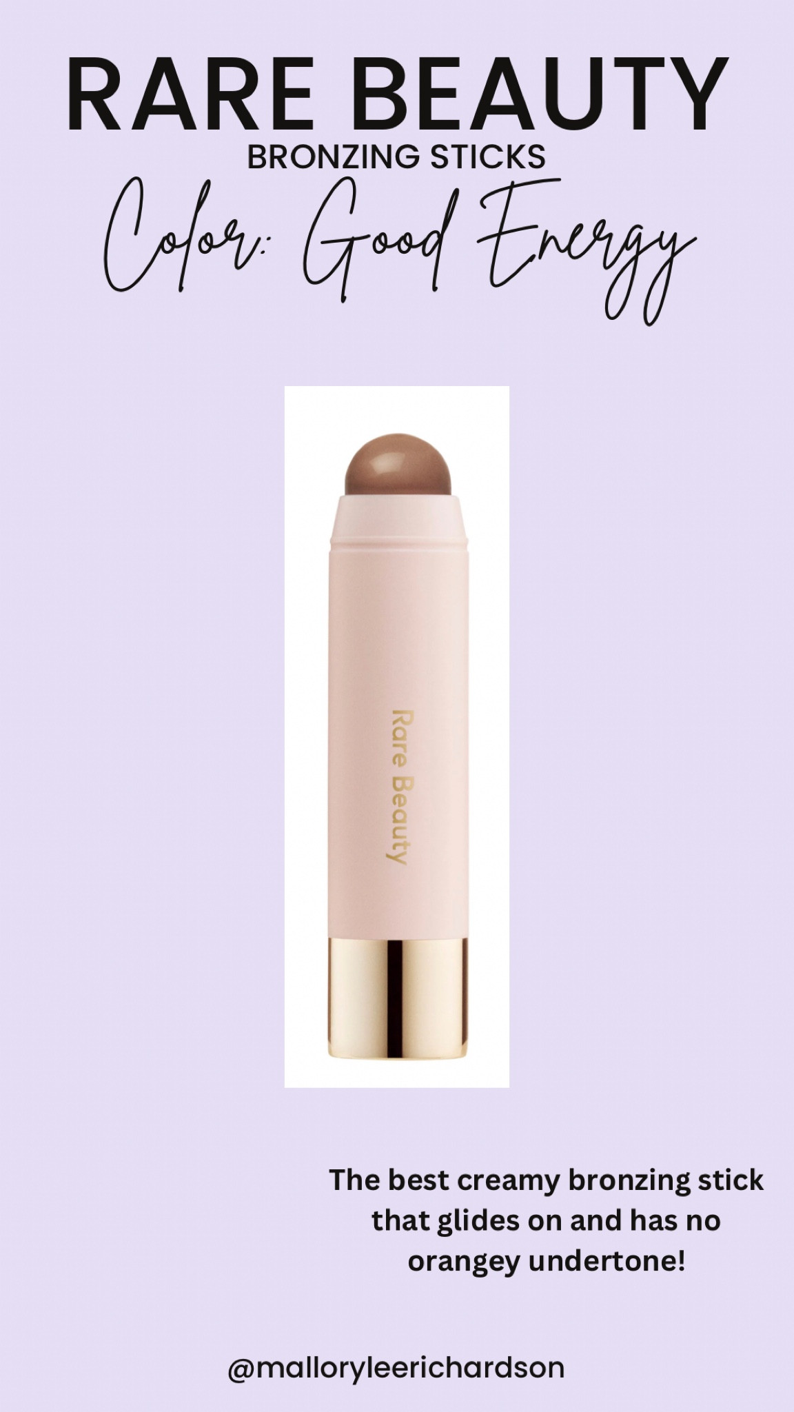 The best creamy bronzing stick you won’t regret buying with ashy undertones that won’t have you looking orange. Rare beauty- good energy 

#LTKHolidaySale #LTKGiftGuide #LTKbeauty