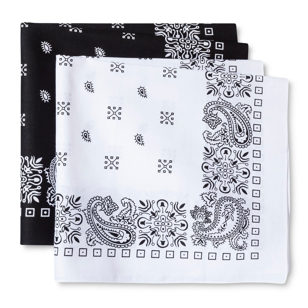 Men's 2pk Bandana Handkerchiefs Black and White - Mossimo Supply Co. | Target