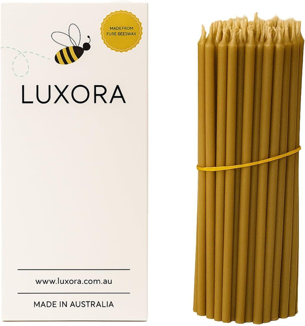 Australian Made Pure Beeswax Candles – Slim Church Candles, Ideal for Orthodox Services, Prayer... | Amazon (US)