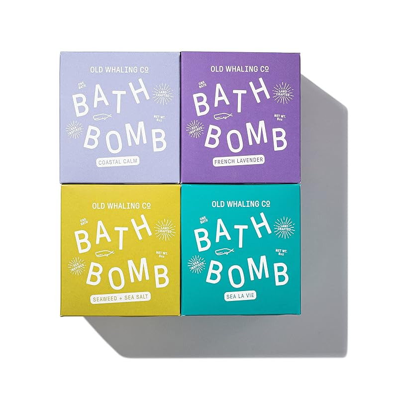 Old Whaling Co Assorted Bath Bombs – Set of 4 – Handmade Bath Soak with Epsom Salts – Clean... | Amazon (US)