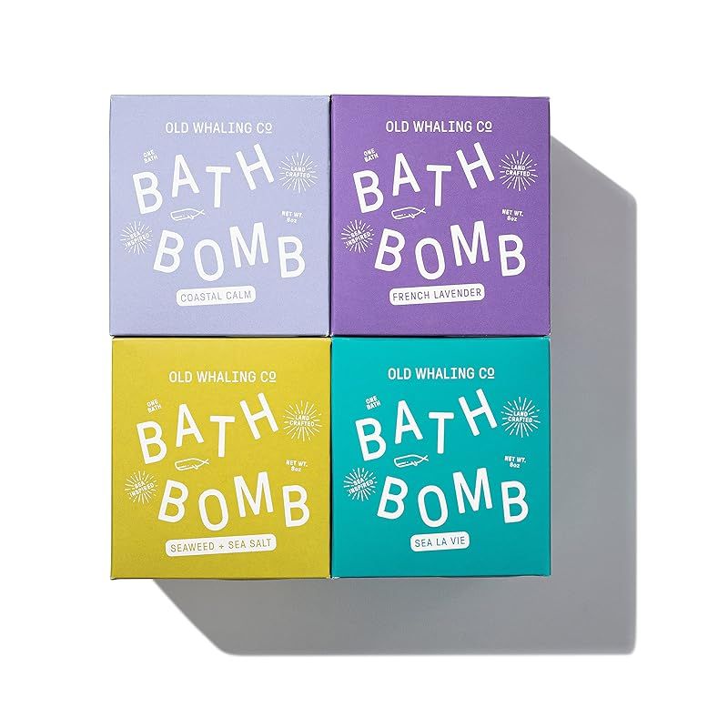 Old Whaling Co Assorted Bath Bombs – Set of 4 – Handmade Bath Soak with Epsom Salts – Clean... | Amazon (US)