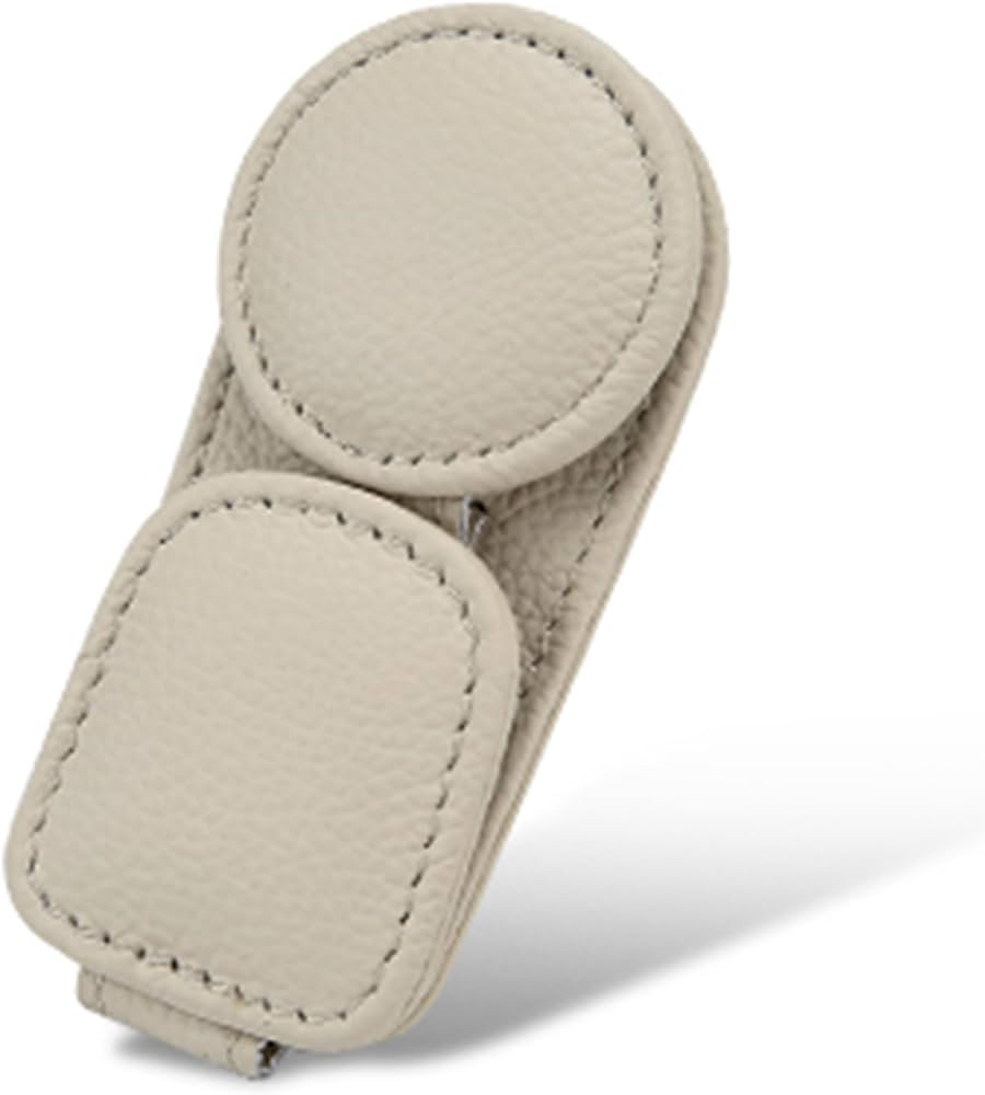 KIWEN Sunglasses Holder for Car Visor, Magnetic Leather Sunglass Eyeglass Hanger Clip for Car Sun... | Amazon (US)