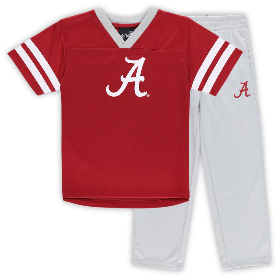 Alabama Crimson Tide Infant Red Zone Jersey & Pants Set - Crimson/Gray | Fanatics