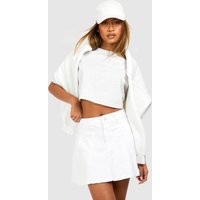 Womens Pleated Tennis Skirt - White - S | boohoo (US & Canada)