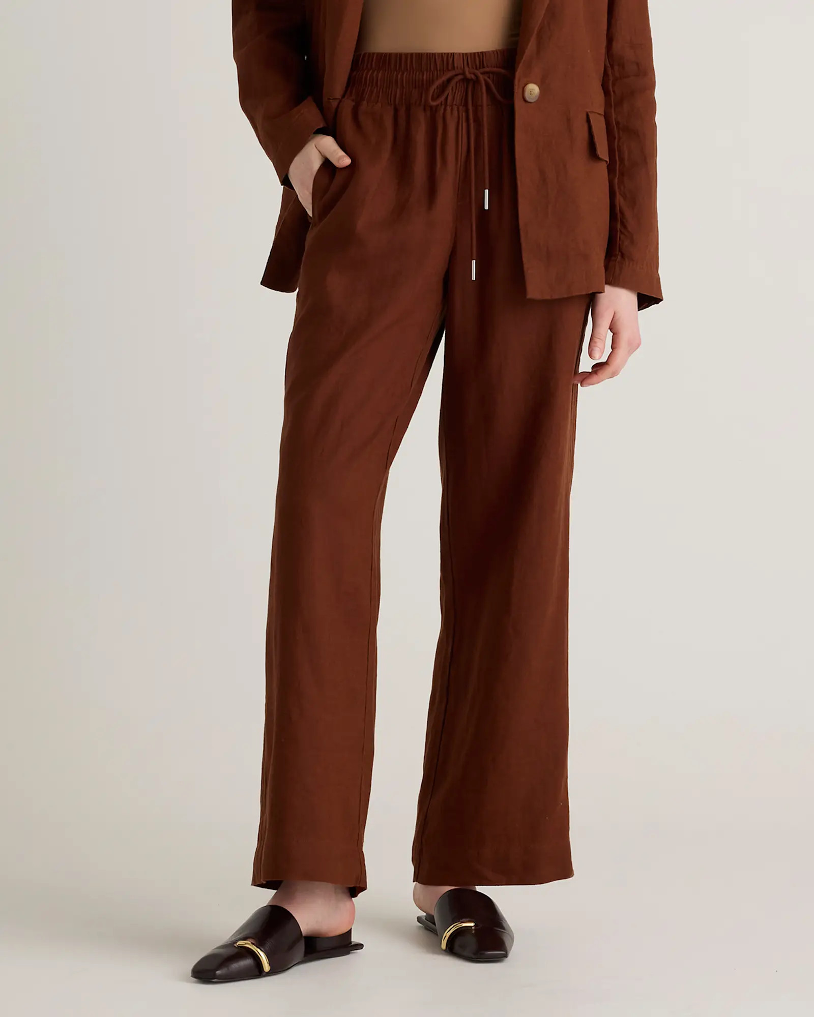 100% European Linen Wide Leg Pants | Quince