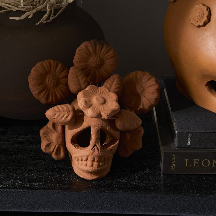 Terracotta Flower Skeleton Object | West Elm (US)