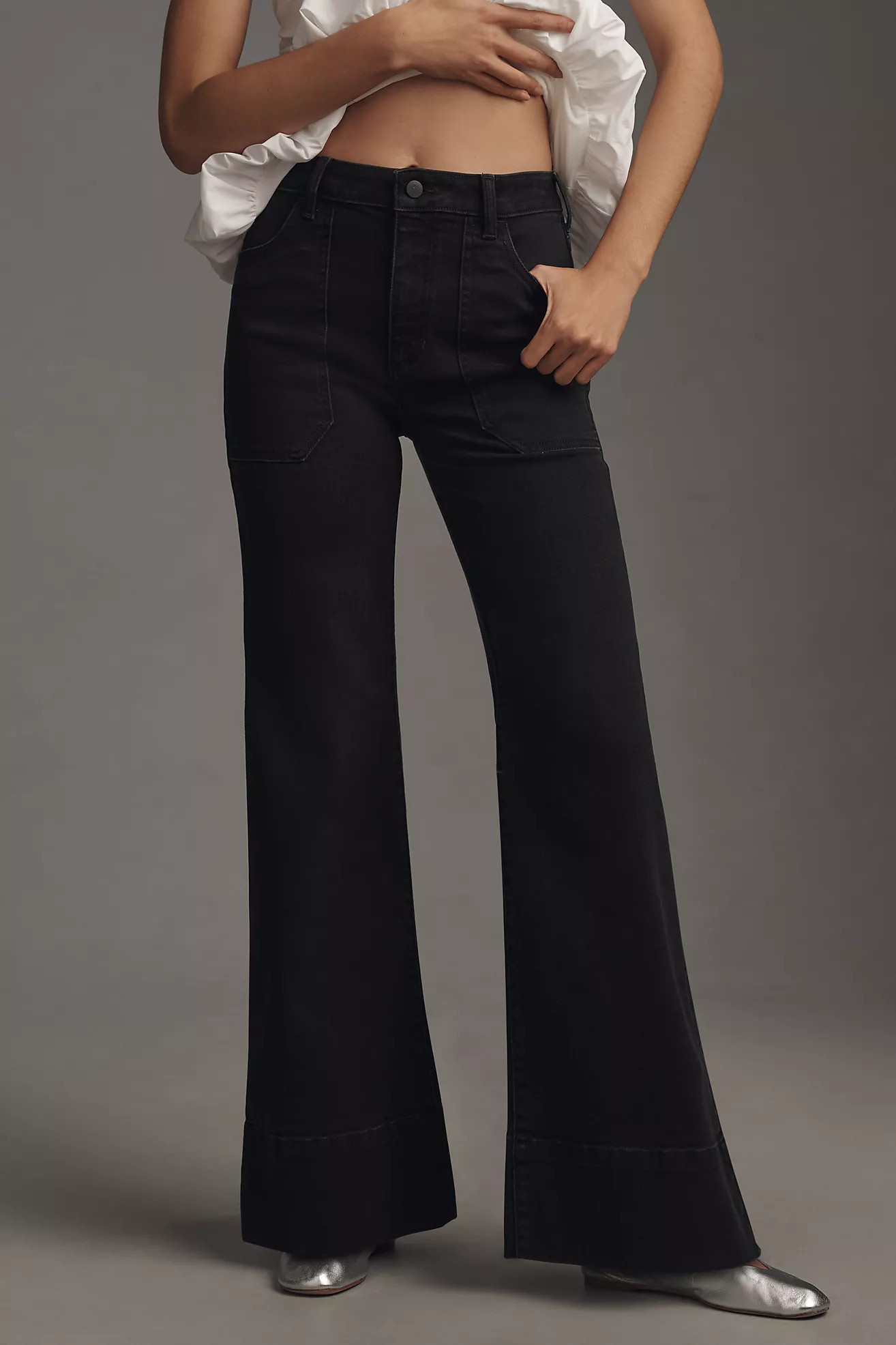 Rylan Relaxed High-Rise Flare Jeans by Pilcro | Anthropologie (US)