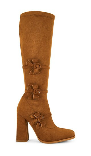Zemeta Bow Suede Boot in Tan. - size 5 | Revolve Clothing (Global)