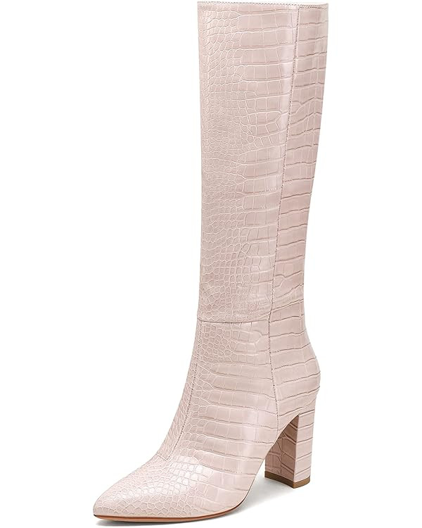 Modatope Knee High Boots Women Riding Boots for Women Tall Boots Long Boots Calf High Boots GoGo ... | Amazon (US)