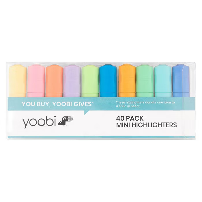 40ct Highlighter Set Fine Point Assorted Colors - Yoobi™ | Target