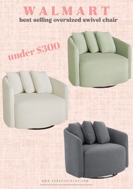 The best selling Walmart swivel chair under $300!! Now comes in 3 colors. 