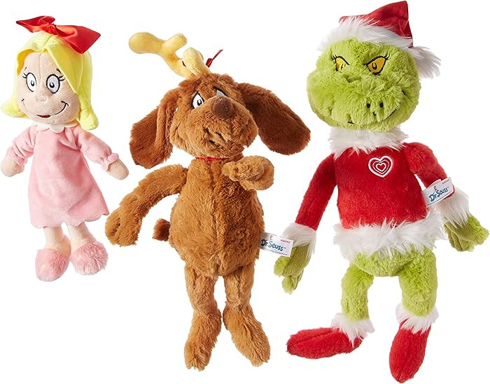 Aurora World Dr. Seuss Cindy Lou Who 12", Grinch Santa 19", & His Dog Max 18" Christmas Special S... | Amazon (US)