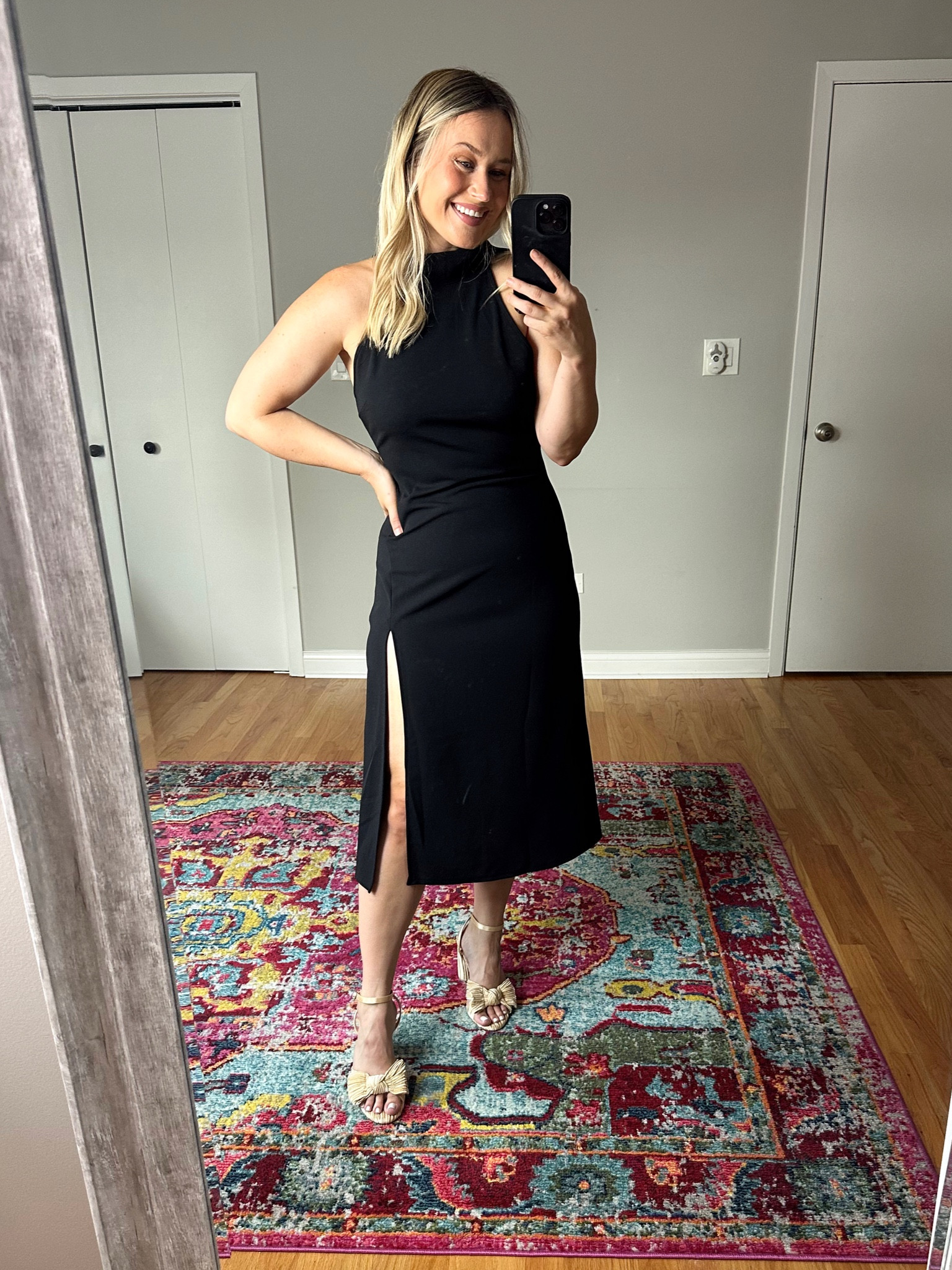 The perfect little black dress! This wedding guest dress and gold heels are both #amazonfashion finds #summerdress #littleblackdress #weddingguestdress

#LTKunder50 #LTKwedding #LTKshoecrush