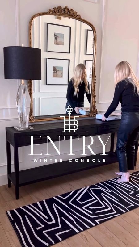 Entryway, entryway console, entryway styling, console table, home decor, modern decor, runner, gallery wall 

#LTKstyletip #LTKSeasonal #LTKhome