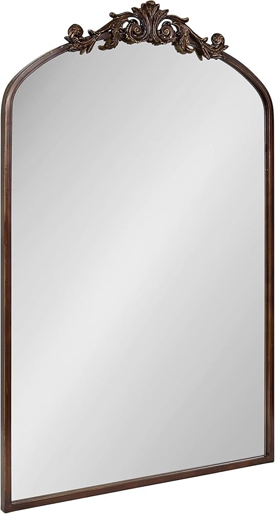 Kate and Laurel Arendahl Ornate Traditional Arched Mirror; 24 x 36; Bronze; Decorative Baroque St... | Amazon (US)
