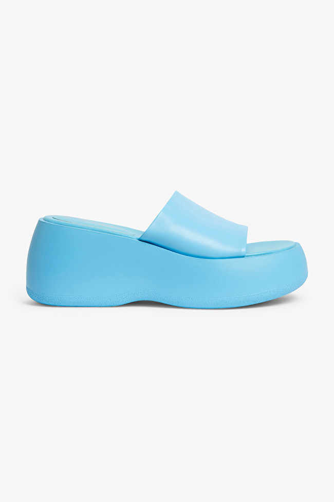 Vegan
                		
                		Turquoise chunky platform sandals
                  		... | Monki