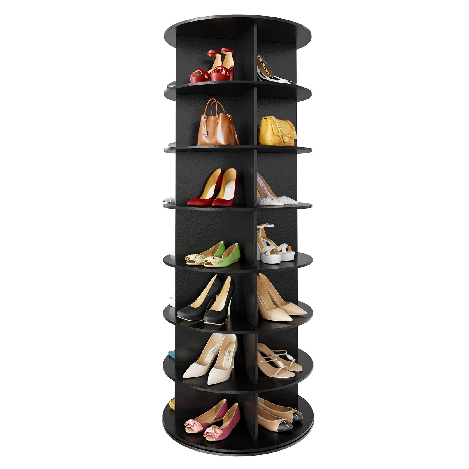 SpaceAid 7 Tier Rotating Shoe Rack Tower, Spinning Shoe Display Lazy Susan, Revolving 360 Shoe Ra... | Amazon (US)