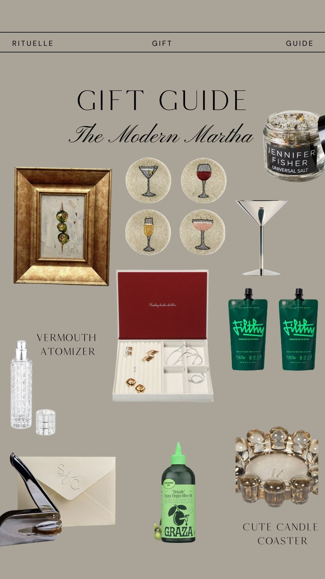 For the hostess with elevated taste: luxe barware, beaded cocktail coasters, artisan salt blends, gourmet olive oil, vermouth atomizers, jewelry boxes, custom embosser stamps, and chic kitchen accents. A perfect mix of functional and fabulous for the home entertainer. 

 

#LTKCyberWeek #LTKGiftGuide #LTKHoliday