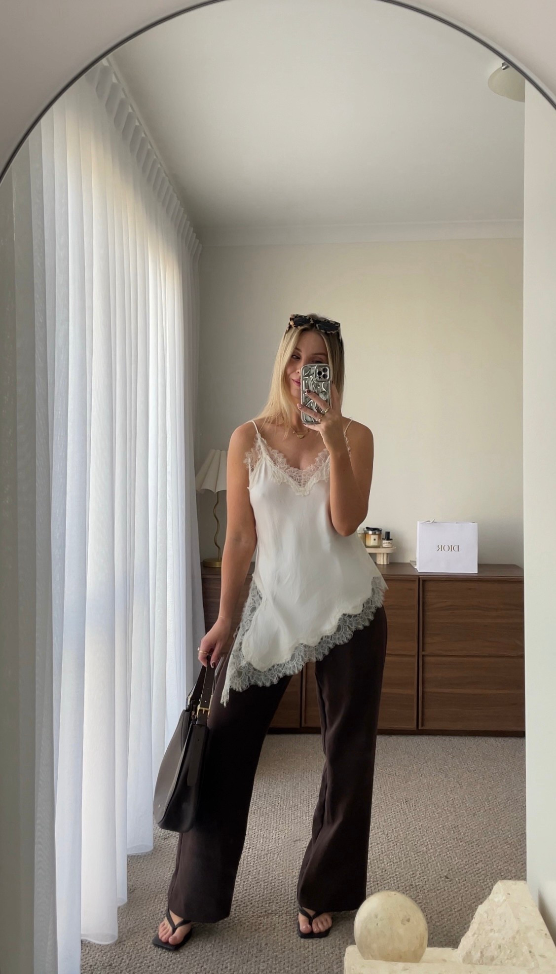 Asymmetrical lace cami is quickly becoming one of my most worn pieces this summer ☀️ @theiconic-au 

#LTKaustralia #LTKsummer #LTKdatenight